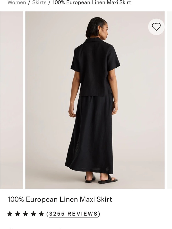 Quince Dresses & Skirts - Quince Black Linen Maxi Skirt